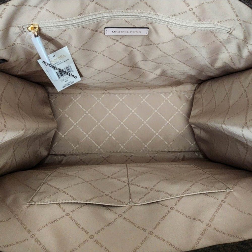 Michael Kors Mirella Logo Large Brown Tote - Picture 5 of 8